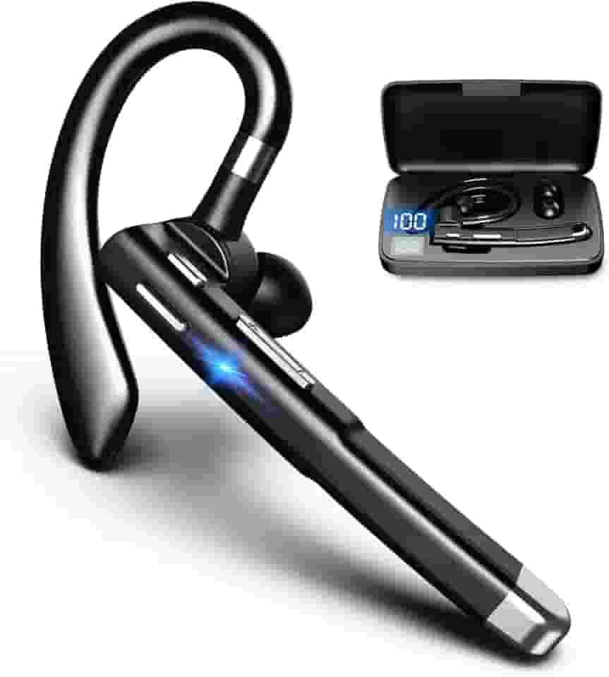Fone de ouvido sem fio Bluetooth V5.1 à prova d'água IPX6 microfone sem fio com cancelamento de ruído compatível com negócios/condução/escritório/trabalho/jogo/PC