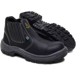 Bota Botina Segurança Couro Proteção Eletricista Leve Ca Epi