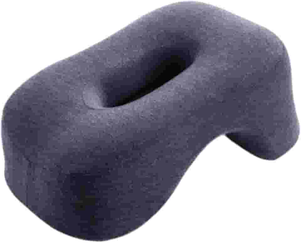 Travesseiro de dormir para escritório, travesseiro de dormir de bruços, confortável, multifuncional, portátil, para escritório, para biblioteca, Cinza Escuro