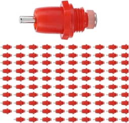 Bebedouro Automatico Nipple para Aves Galinha Frango Codorna Pato 50 Unidades Vermelho