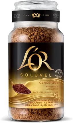 Café L'OR Solúvel Classique Pote de Vidro 130g