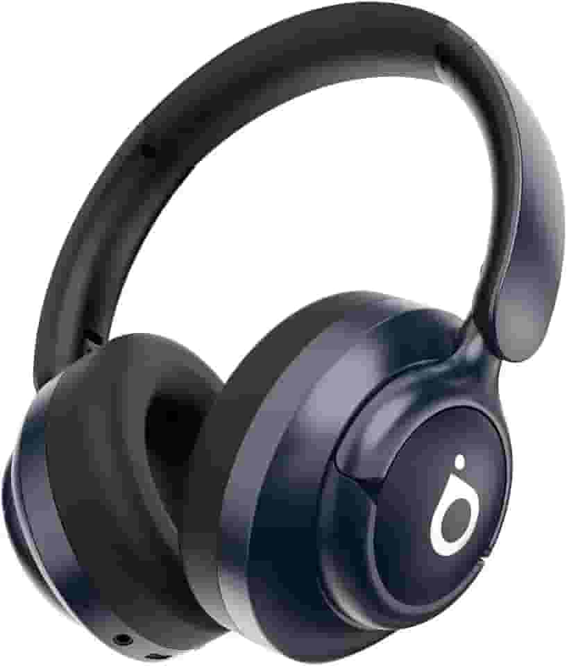 Basike Fone de Ouvido Bluetooth, ANC Cancelamento de Ruído Ativo Headphone Bluetooth 5.4 Headset com Microfone, Certificação Hi-Res Audio, 30 horas reprodução, LE29 (Azul)