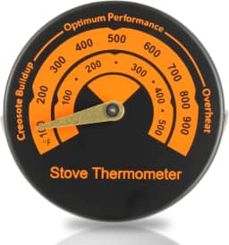 Termômetro de tubo magnético termômetro de fogão a lenha para fogões a pellets, fornos a gás e medidor de temperatura de combustão