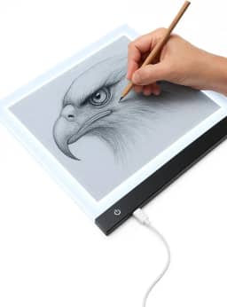 Prancheta para Desenho de Luz LED 4K USB com iluminação regulável - Mesa de Luz com 3 Níveis de Intensidade, Ideal para Desenho Técnico e Artístico, Infantil, Esboços, Tattoo, Caligrafia e Animação