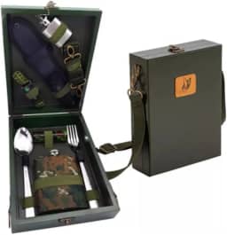 Kit De Camping, Sobrevivencia tatico E Escalada C/Utensílios a Cor Verde