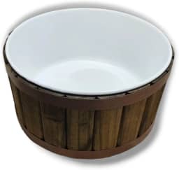 Tina Escalda Pés em Pinus Marrom - bacia em pintura premium Branca