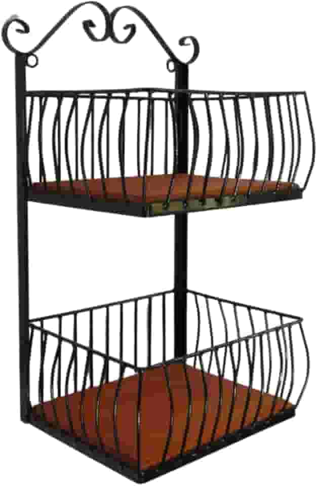 Fruteira De Parede Aramado 2 Cestos Super Resistente Rústico