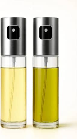 Kit 2 Borrifadores de Óleo e Azeite para Cozinha – Vidro 100 ml | Spray Ajustável com Controle de Gordura | Uso Culinário