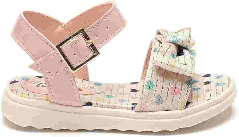 Sandalia Infantil Menina Tininha Casual Estampa Coração