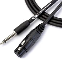CABO DE MICROFONE NINJA HG 0,20 MM CONECTOR P10/ XLR FEMEA 03FT 0,91 METROS PRETO - SANTO ANGELO