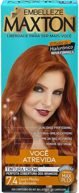 Embelleze Tinta De Cabelo Maxton Louro Médio Acobreado 7.4 Atrevida