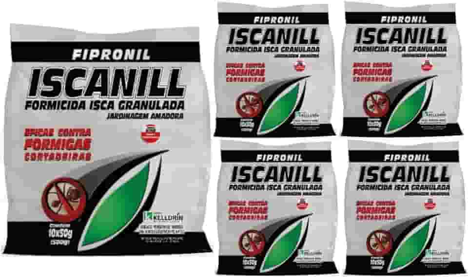 5 Pacotes Iscanill Isca Granulada Para Formigas Cortadeiras Formicida Kelldrin 10x50g