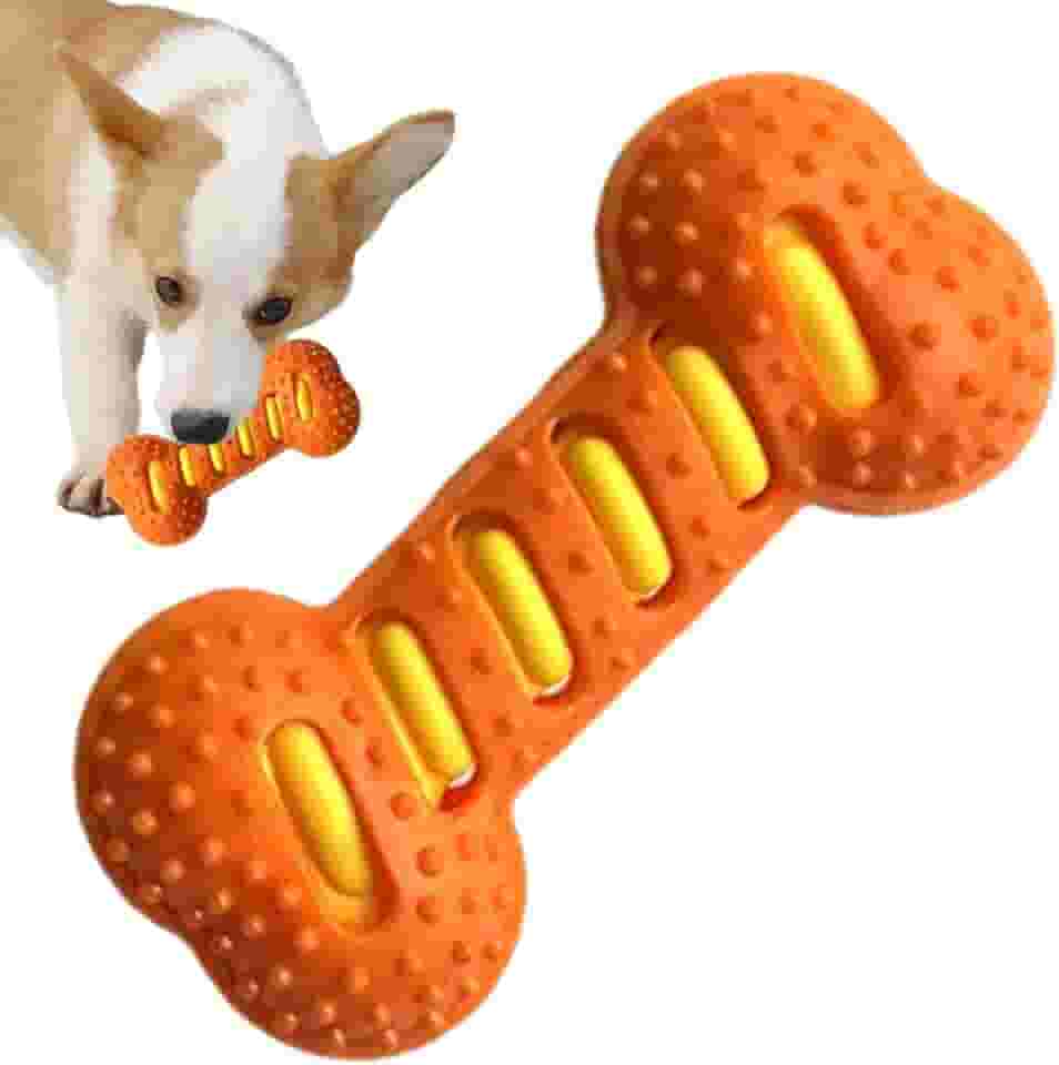 Brinquedo para cães que range, brinquedos de mastigar ossos para cães | Mantenha o animal de estimação ocupado, jogo sensorial calmante para brincadeiras interativas ao ar livre, tédio e mastigação de