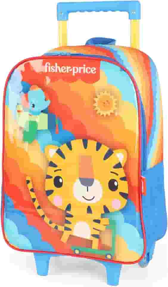 Mochila Costas Escolar com Rodinhas Fisher Price Licenciada