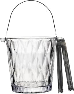 LYOR - Balde para Gelo de Vidro com Alça e Pegador Diamond 1L