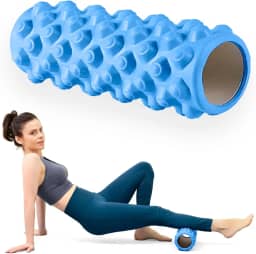 Rolo de Liberação Miofascial Andarix Active Foam Roller para Yoga Massagem Pilates Academia Crossfit em EVA (Azul)