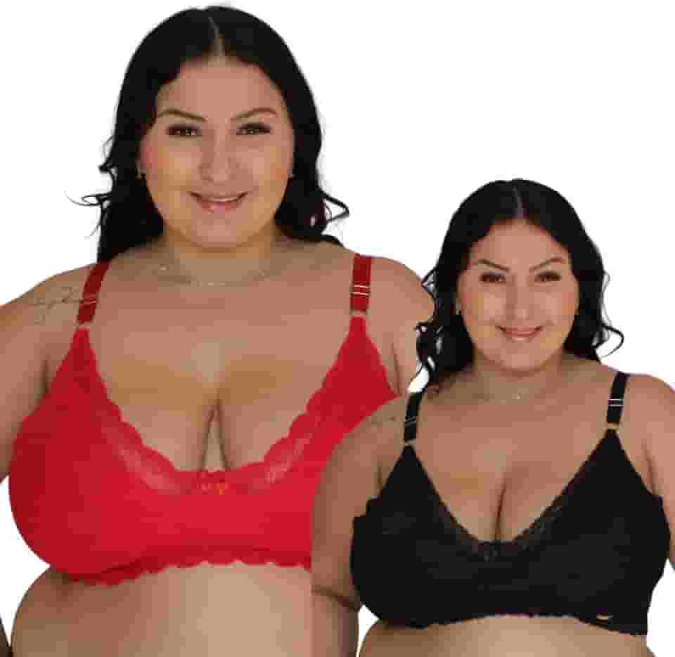 Kit 2 Sutiã De Renda Plus Size Virginia Sustentação