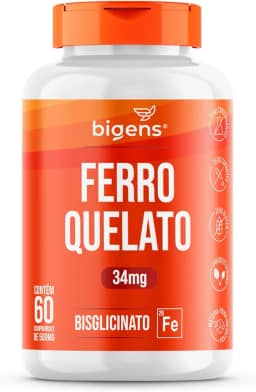 Ferro Quelato Bisglicinato 34mg, Bigens, 60 comprimidos (Unidade)