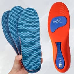 1 par de palmilhas ortopédicas esportivas para pés, homens, mulheres, espuma vinílica acetinada, respirável, absorção de choque, palmilha para corrida e esportes (1 par (45-46))