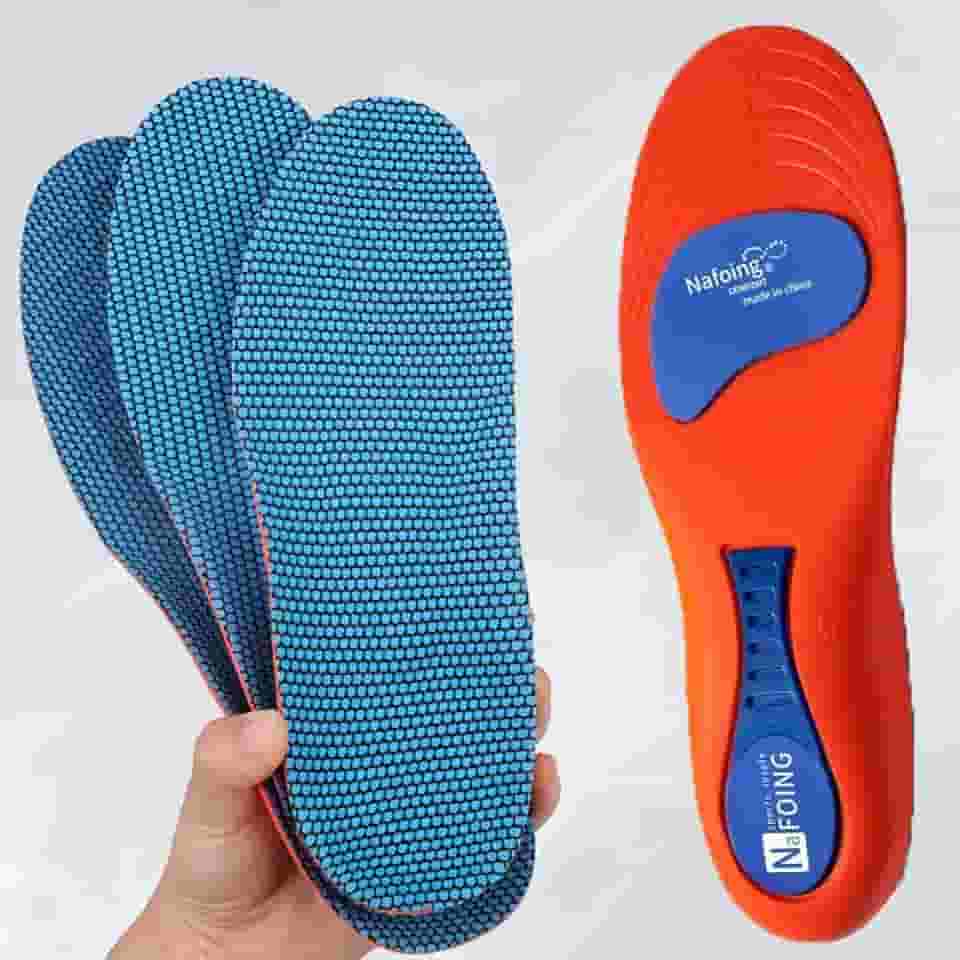 1 par de palmilhas ortopédicas esportivas para pés, homens, mulheres, espuma vinílica acetinada, respirável, absorção de choque, palmilha para corrida e esportes (1 par (45-46))