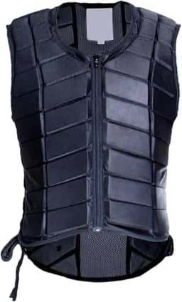 oshhni Colete equestre Equipamento equestre Zíper Mulheres Homens Colete acolchoado para equitação