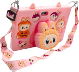 Tablet Infantil E15 Tela 7' IPS 128GB / 8GB RAM Bateria 4000 mAh, Câmera 8MP com Capa Silicone e Alça para Jogos, Entretenimento (Rosa)