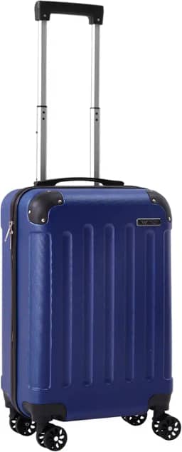 Mala de Bordo ABS Falcon Line SF24 (Azul) | Bagagem de Mão Dimensões Padrão ANAC até 10kg, 4 Rodinhas 360°, Cadeado com Senha | Mala de viagem 10 kg, Divisória Interna com Zíper e Elástico de Fixação