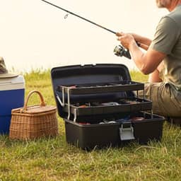 Caixa Maleta de Pesca Profissional com Bandejas Articuladas – Ideal para Anzóis, Iscas e Ferramentas