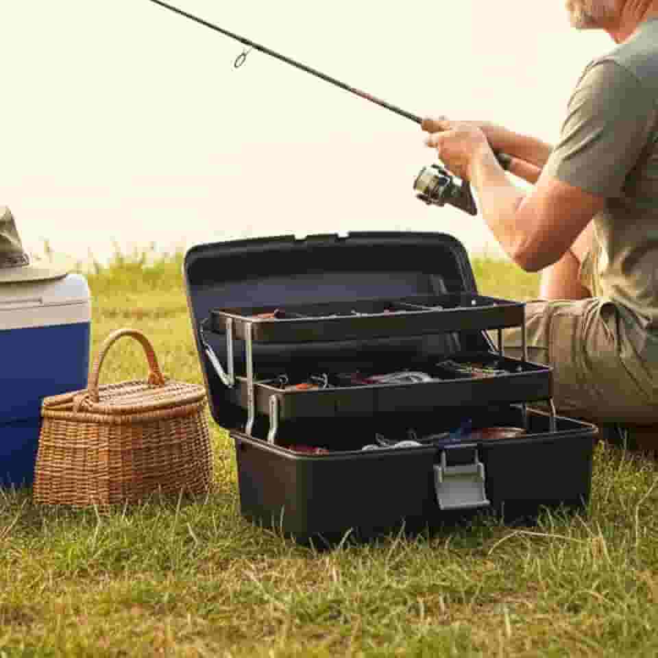 Caixa Maleta de Pesca Profissional com Bandejas Articuladas – Ideal para Anzóis, Iscas e Ferramentas