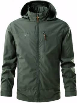 Jaqueta masculina corta-vento jaqueta leve com capuz softshell primavera outono impermeável