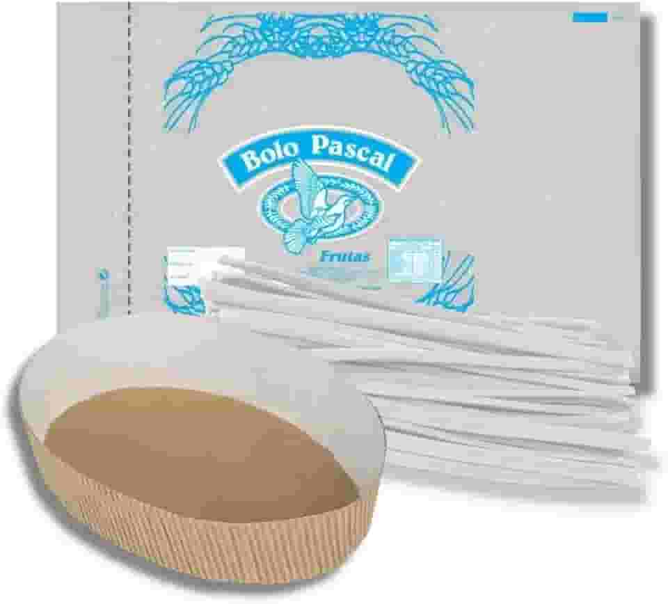 Kit com 100 Unidades de Forma 100g + Saco Plástico Colomba Pascal + Fecho