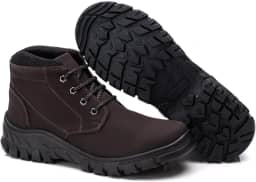 Bota Adventure Estilo Caterpillar – Coturno Masculino Casual em Couro, Tipo Tênis/Sapato/Sapatênis com Estilo, Segurança e Durabilidade para Trilhas e Trabalho