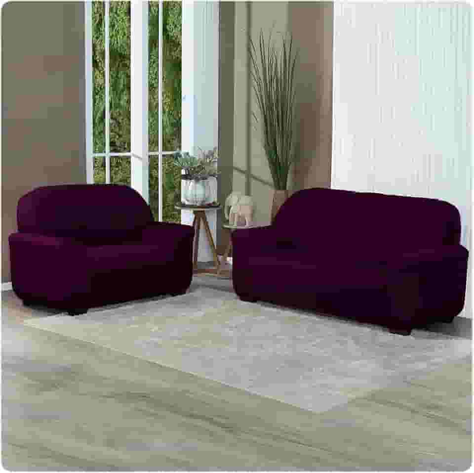 Capa Para Sofá Grossa em Malha Gel 2 e 3 Lugares Cores Diversas (Vinho)