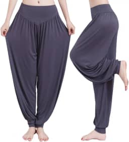Calças Femininas de Harém Modal de Cintura Alta para Dançar e Fazer Exercícios