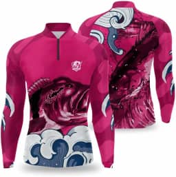 Camiseta com proteção Solar UV fator 50 de pesca Camisa de pescaria manga longa