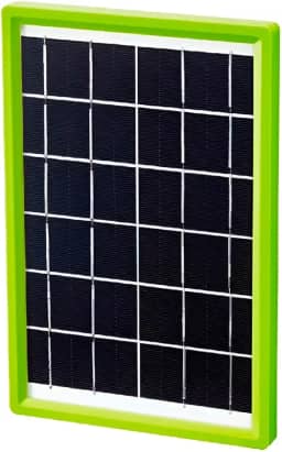Painel Solar Portátil 6W com Cabo 5 em 1 – Carregador Ecológico para Celulares e Dispositivos em Acampamentos, Trilhas e Emergências