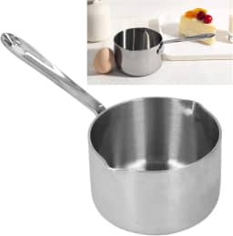 Panela pequena de aço inoxidável para leite quente, mini panela de molho de manteiga panela de derretimento de chocolate, açúcar, queijo, manteiga para derreter café, chá, sopa, aquecimento, fervura, leite, macarrão