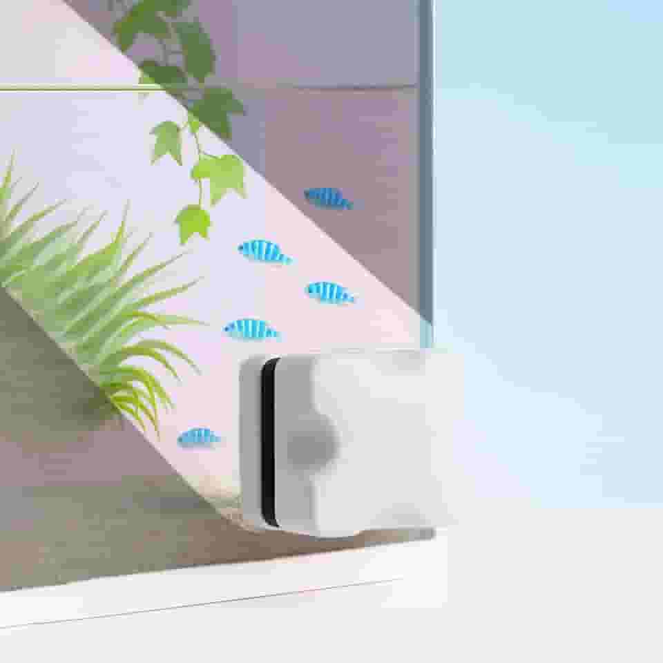 Mini raspador magnético de algas para aquário de peixes - limpador de dupla face de 3 cm em branco - usado para aquários de vidro