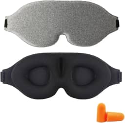 Máscara de dormir 3D, Máscara de olhos para dormir para homens e mulheres, máscara de dormir 3D de pressão ocular zero, protetor de olhos macio para viagens (Cinza)