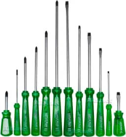 Kit de Chave de Fenda e Phillips Imantado 12 Peças Conjunto de Ferramentas