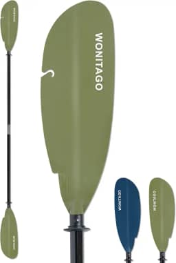 Remo de caiaque Angler com eixo de fibra de vidro e lâmina de plástico, remo flutuante ajustável para caiaque, 220-240 cm/86-94', 240-260 cm/94-102', 260-280 cm/102-110'