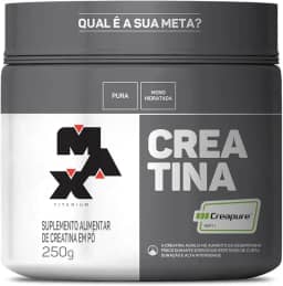 Creatina Monohidratada Creapure Em Pó 83 Doses Pote 250g Max Titanium