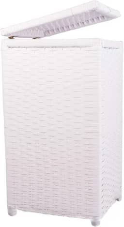 Cesto De Roupa Fibra Sintética 45 Litros Roupeiro 30x30x60 (Branco)