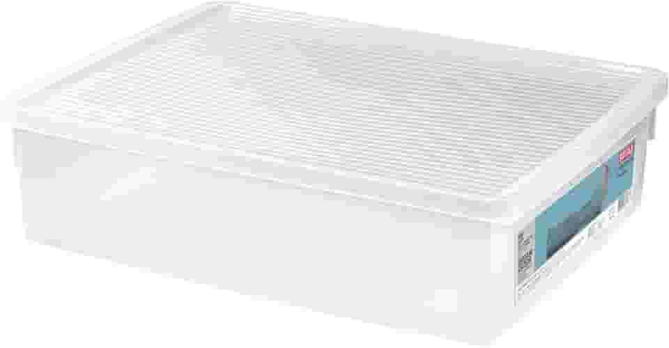 Ordene - Caixa Organizadora Plástica para Botas de 10,2 Litros, Cor Cristal, Linha My Closet