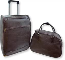 Kit Mala de Viagem Executiva Padrão Bordo + Mala de Mão (Marrom)