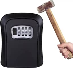 Cofre Caixa Guarda Chave Com Senha Segredo Parede Airbnb Top Preto