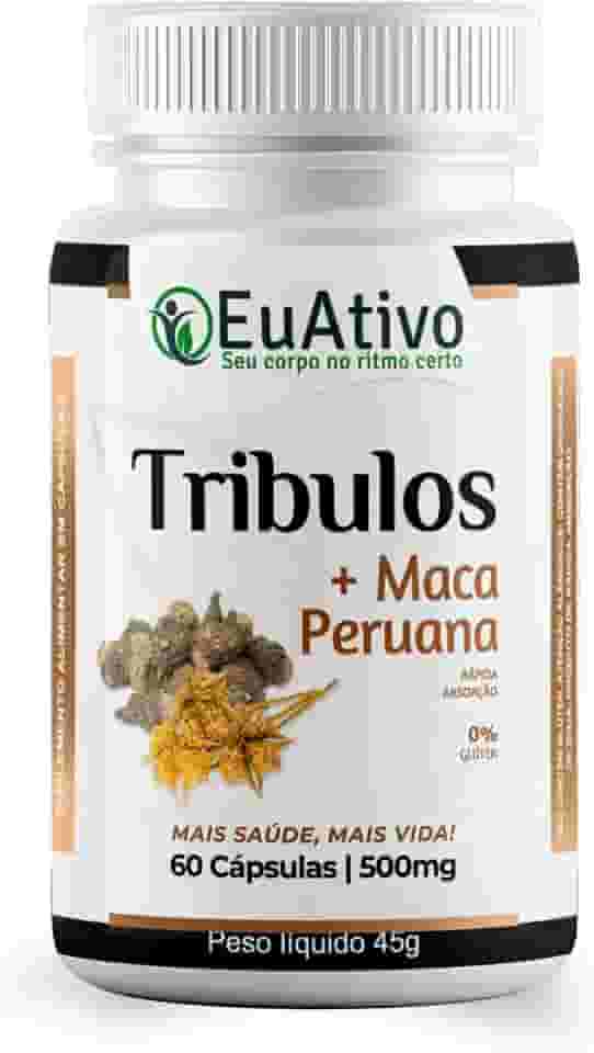 Maca Peruana e TriboTerra 500mg 60 Cápsulas EuAtivo