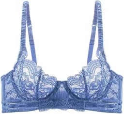 Sutiã Balconette de renda feminino com aro não acolchoado bojo macio confortável todos os dias