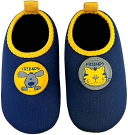 Sapatilha Infantil Antiderrapante Etiquetas Trocáveis Menino Cachorro Magicc Kids S117