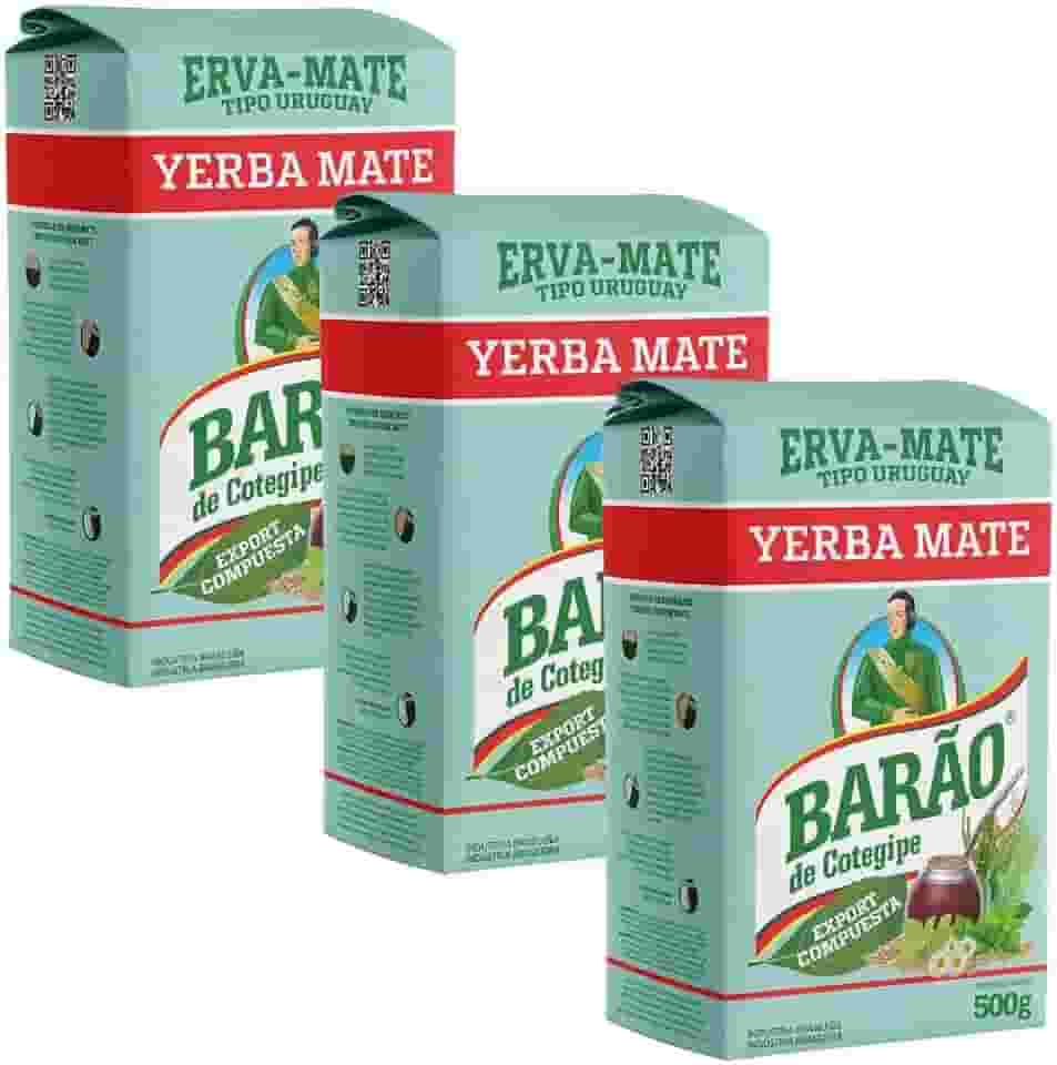 Barão de Cotegipe, Kit Erva Mate Tipo Uruguaia Export Composta 4 Chás Barão 500